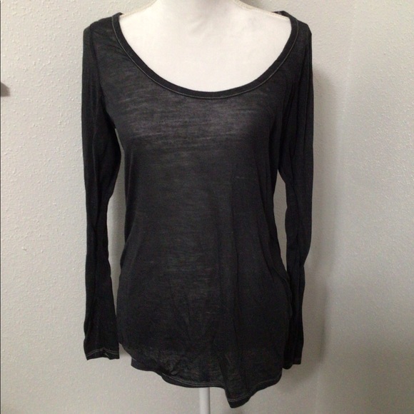 Tee-shirt American Eagle Burnout Manches 3/4 – Taille Small Junior – Blanc – Coton/polyester – Occasion